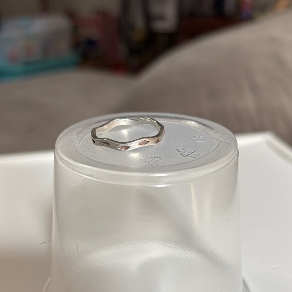 Stylish Silver Stackable Wave Ring - image 3